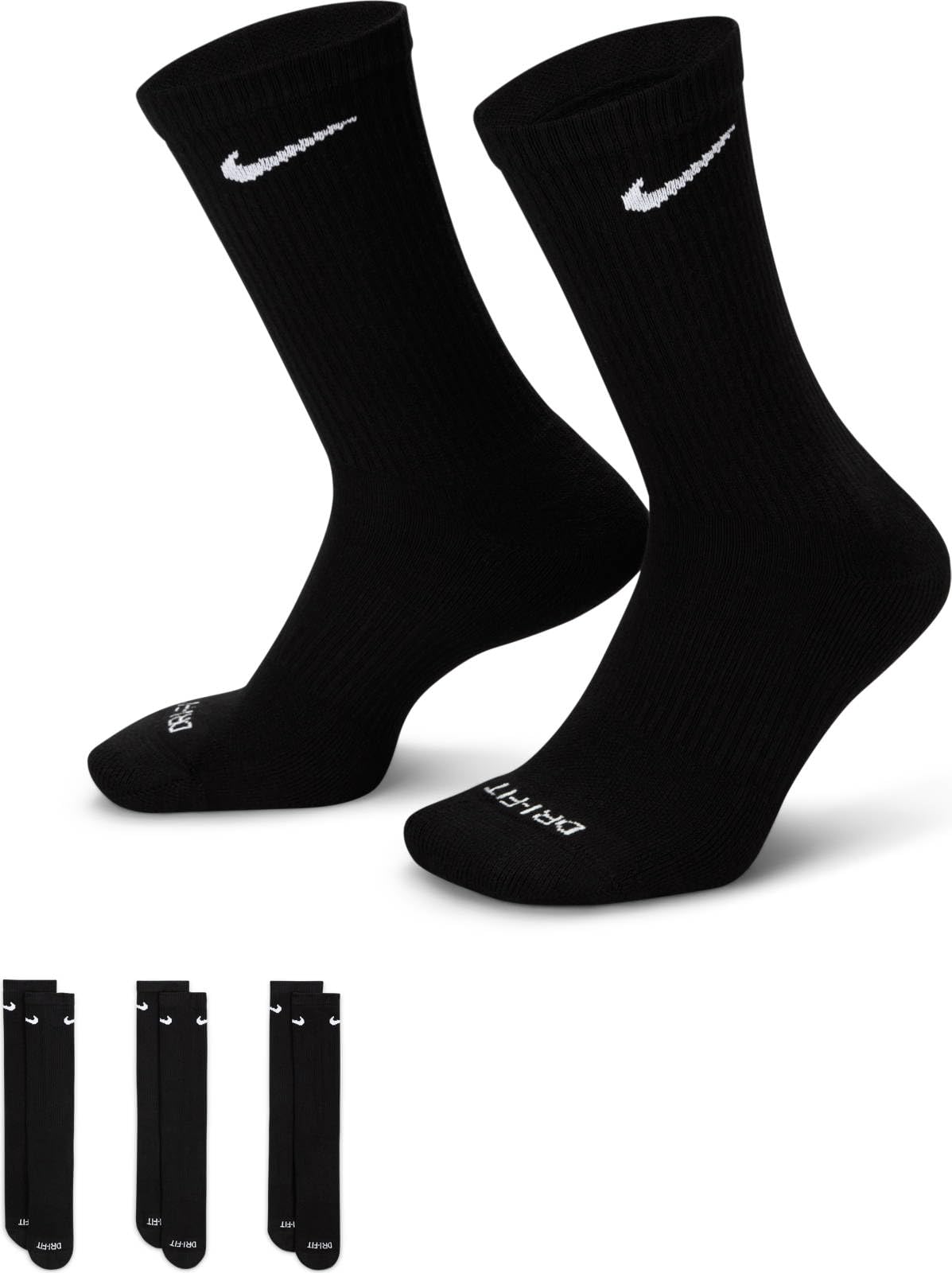 Nike Women's Performance Cushion Crew Training Socks, White/White-Sqdrn Blue-Gym RD