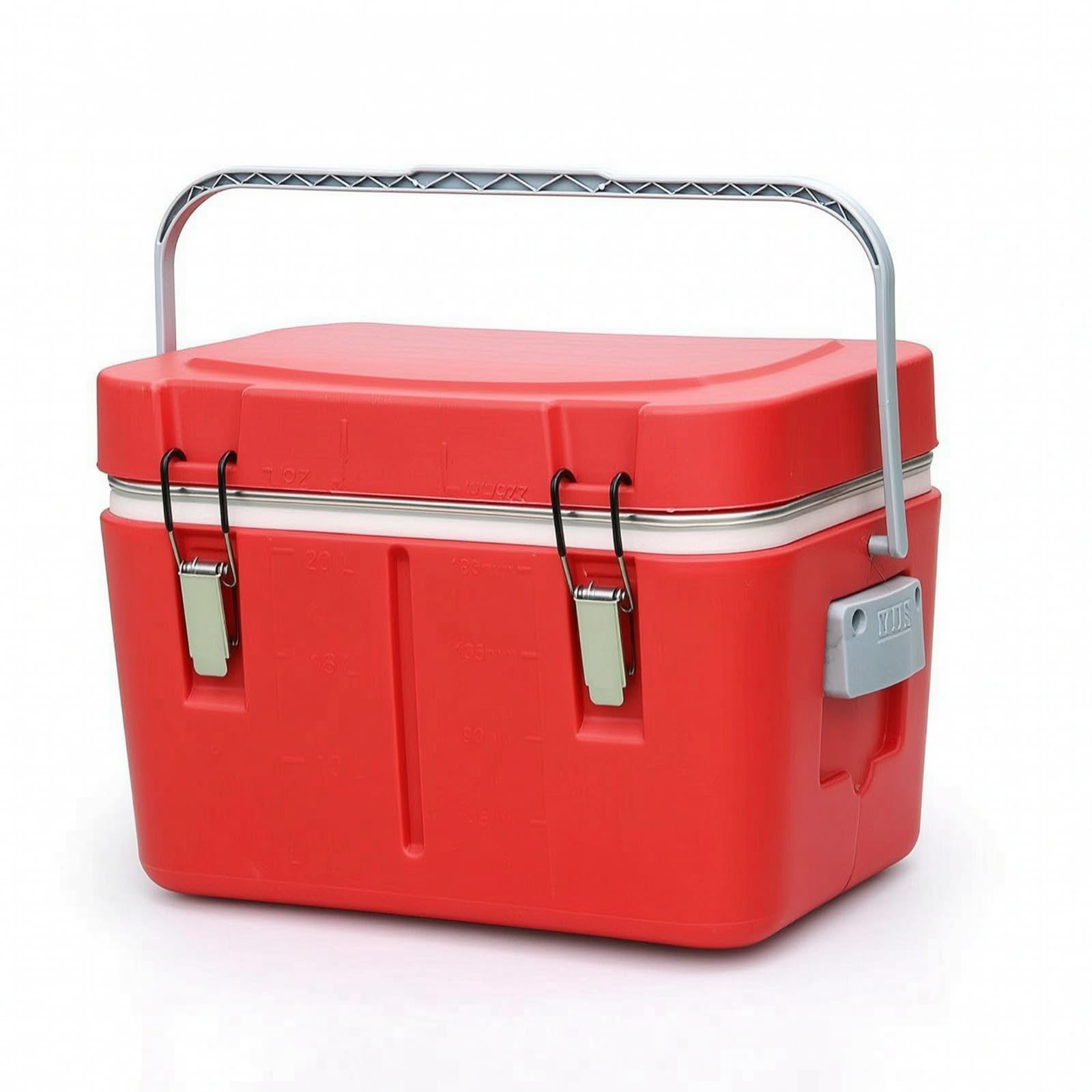 Isolierbox mit Edelstahleinsatz Doppelwandig Kühlbox mit Tragegriff Dichtschließend Isolierbox Deckel für Camping, Picknick