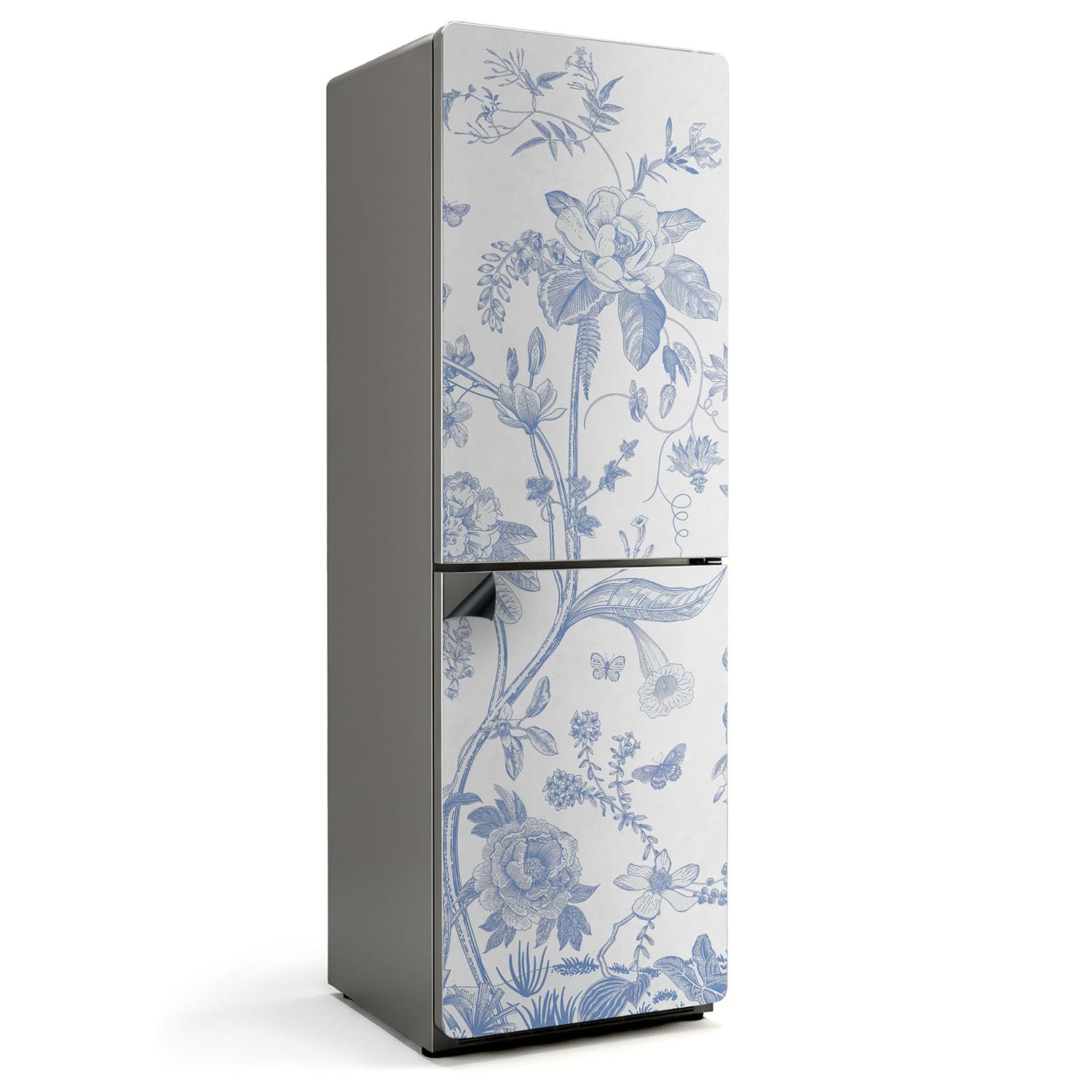 Tapis magnétique 60x190 cm pour cuisine avec illustration florale et insectes mate
