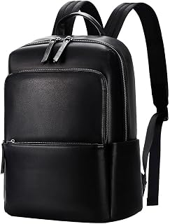 Men's Backpack Genuine Leather Laptop Backpack 16 Inch Luxurious Vintage Large Capacity Business Retro Travel Duffle Bag Overnight Weekender Daypack