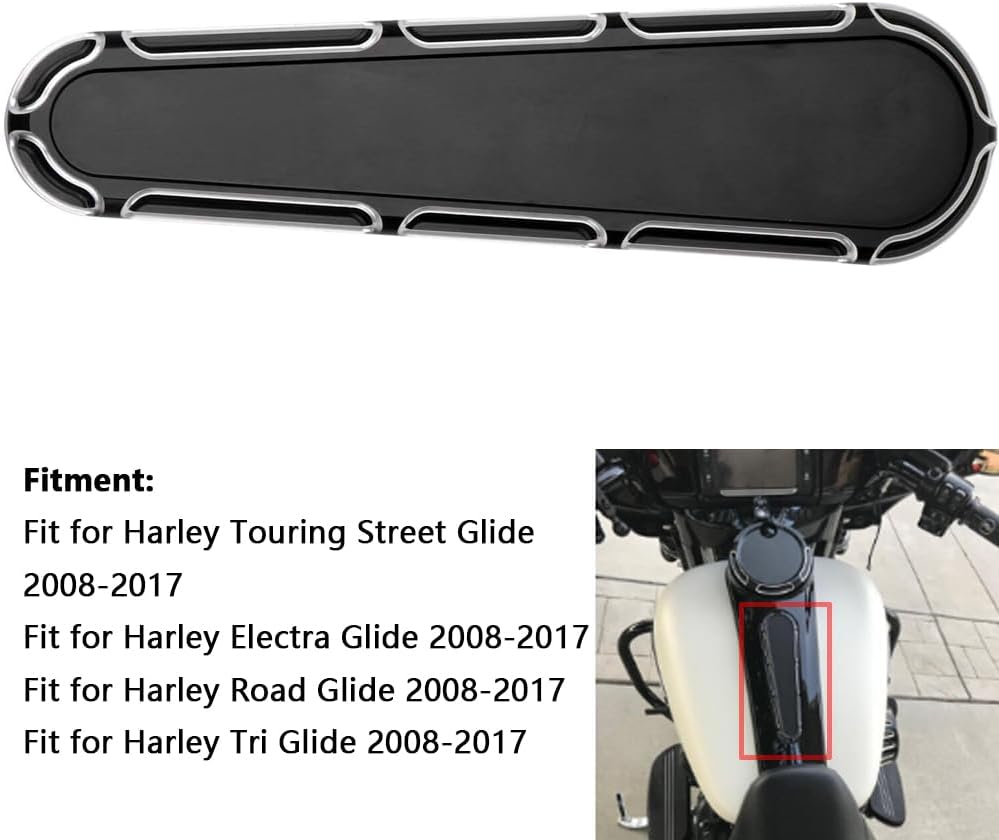 CNC Billet Dash Panel Console Insert, Motorcycle Dash Cover Insert, 2008-2017 Compatible with Harley Touring Street Glide, Electra Glide, Road Glide, Tri Glide