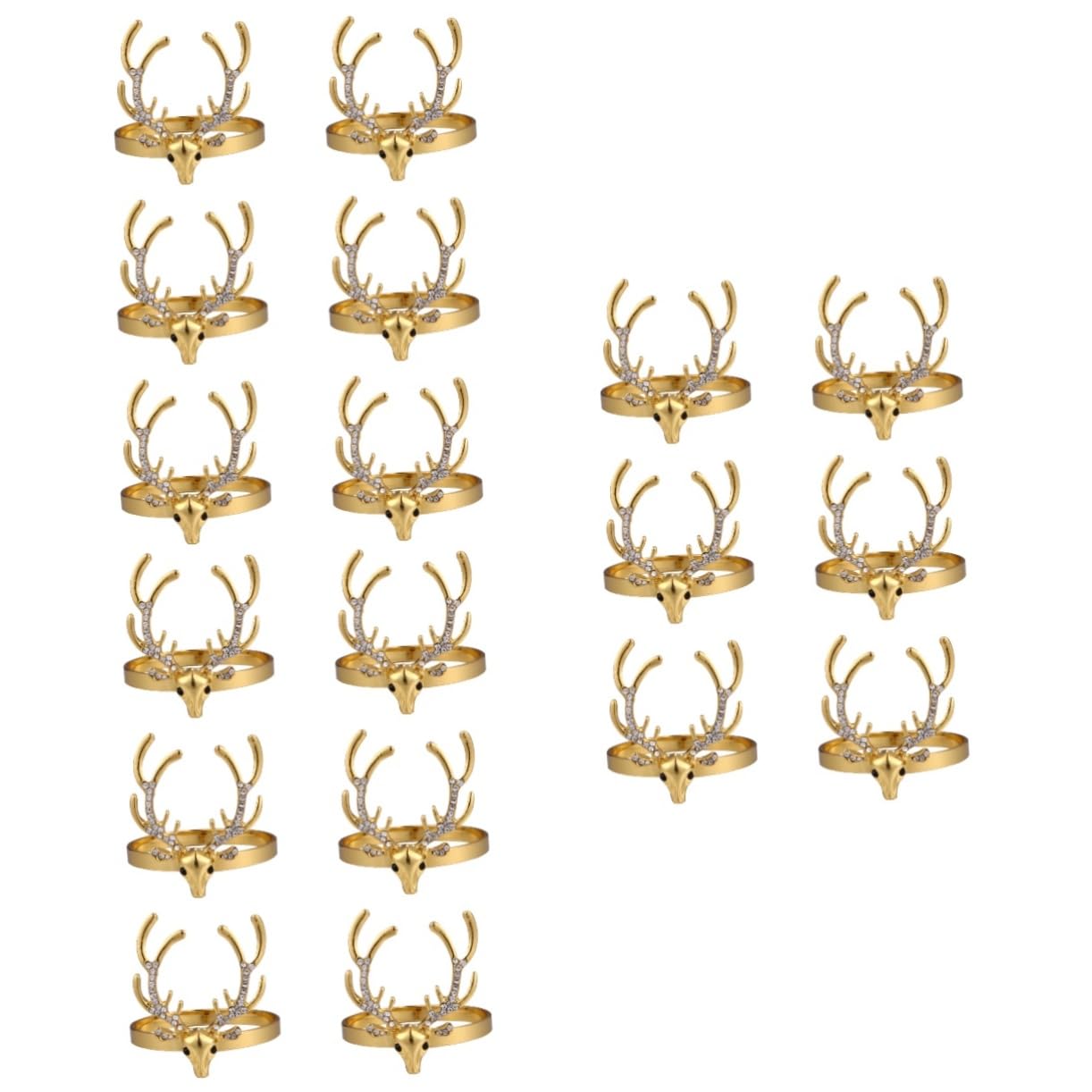 Cabilock 3 Set Per Tovaglioli Natale Oro Da Portatovagliolo Forma Cervo Accessori Eleganti Per Decorazioni Natalizie E Tavole Festive 6 Pezzi * 3