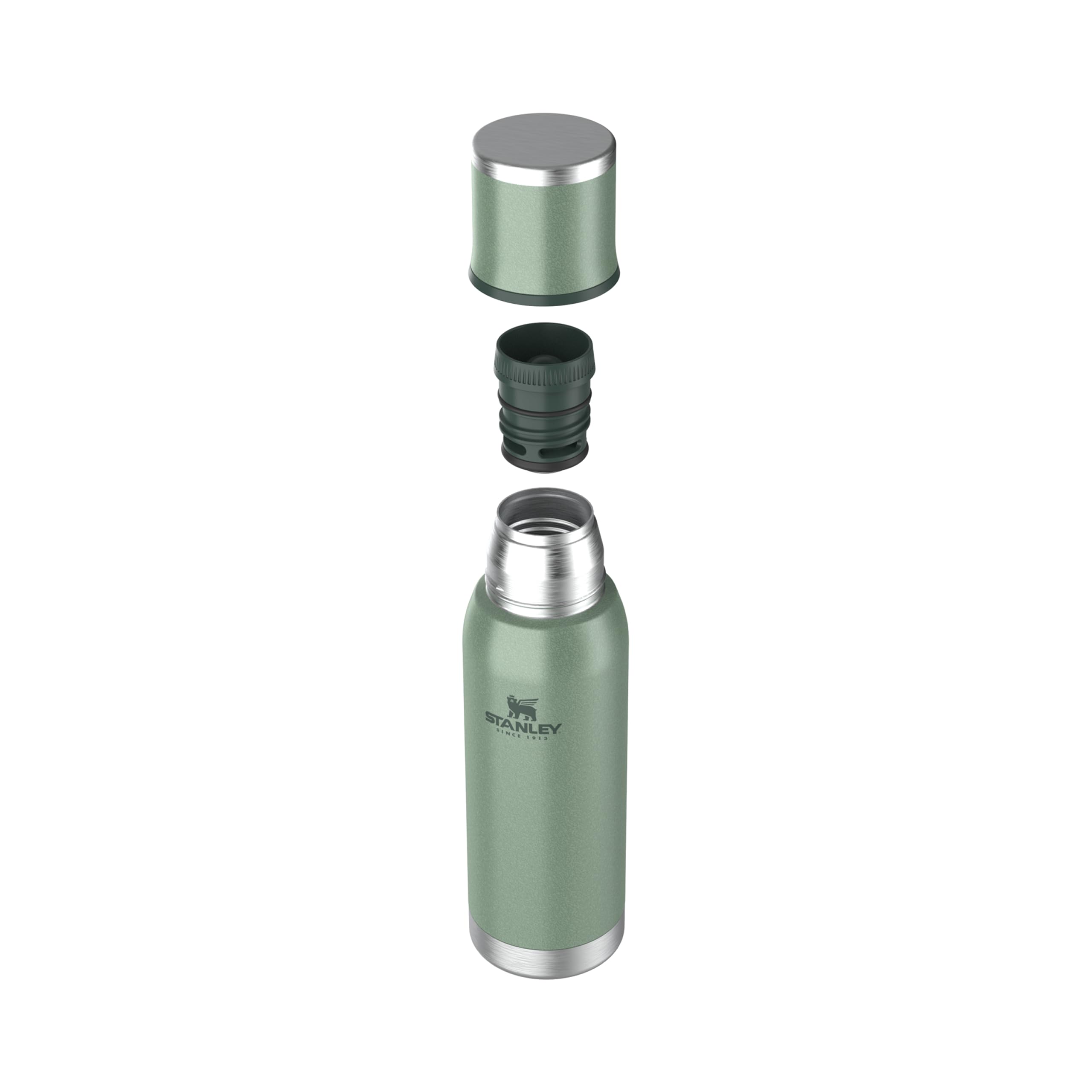 Stanley 1913 Adventure To-Go Borraccia Termica 0.75L - Hammertone Green | Freddo 25 Ore - Caldo 20 Ore - Antigoccia - Coperchio Isolato - Senza BPA - Thermos Lavabile In Lavastoviglie
