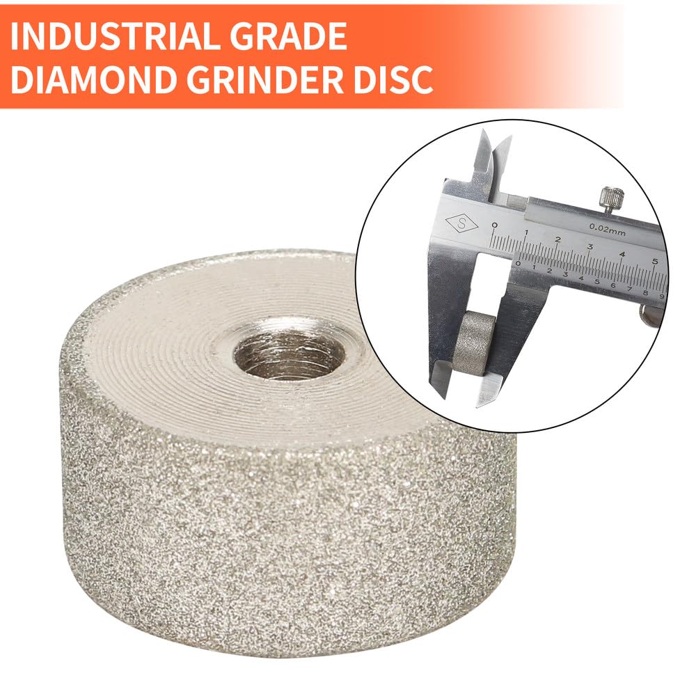 Tête de meulage de type cylindre diamanté de 20 mm, roue abrasive pour bijoux en jade, bracelet, pierre de verre, outil de polissage avec tige de 3 mm, 5 pièces, 1