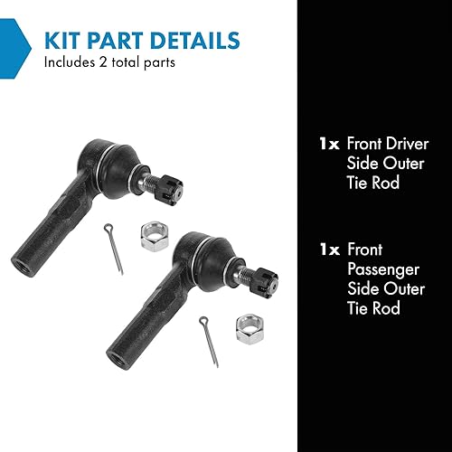 Miniatura 73 de TRQ Juego de barras de acoplamiento exteriores compatibles con Chevrolet Cruze Volt 2016-2019