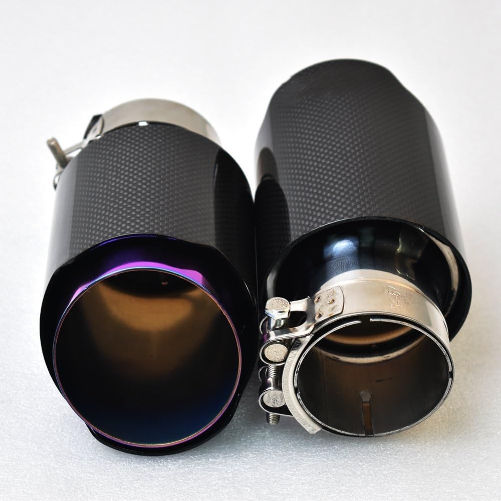 ステンレス製マフラー パイプとテール 交換部品 30mm-55mm ユニバーサル カー エキゾースト チップ