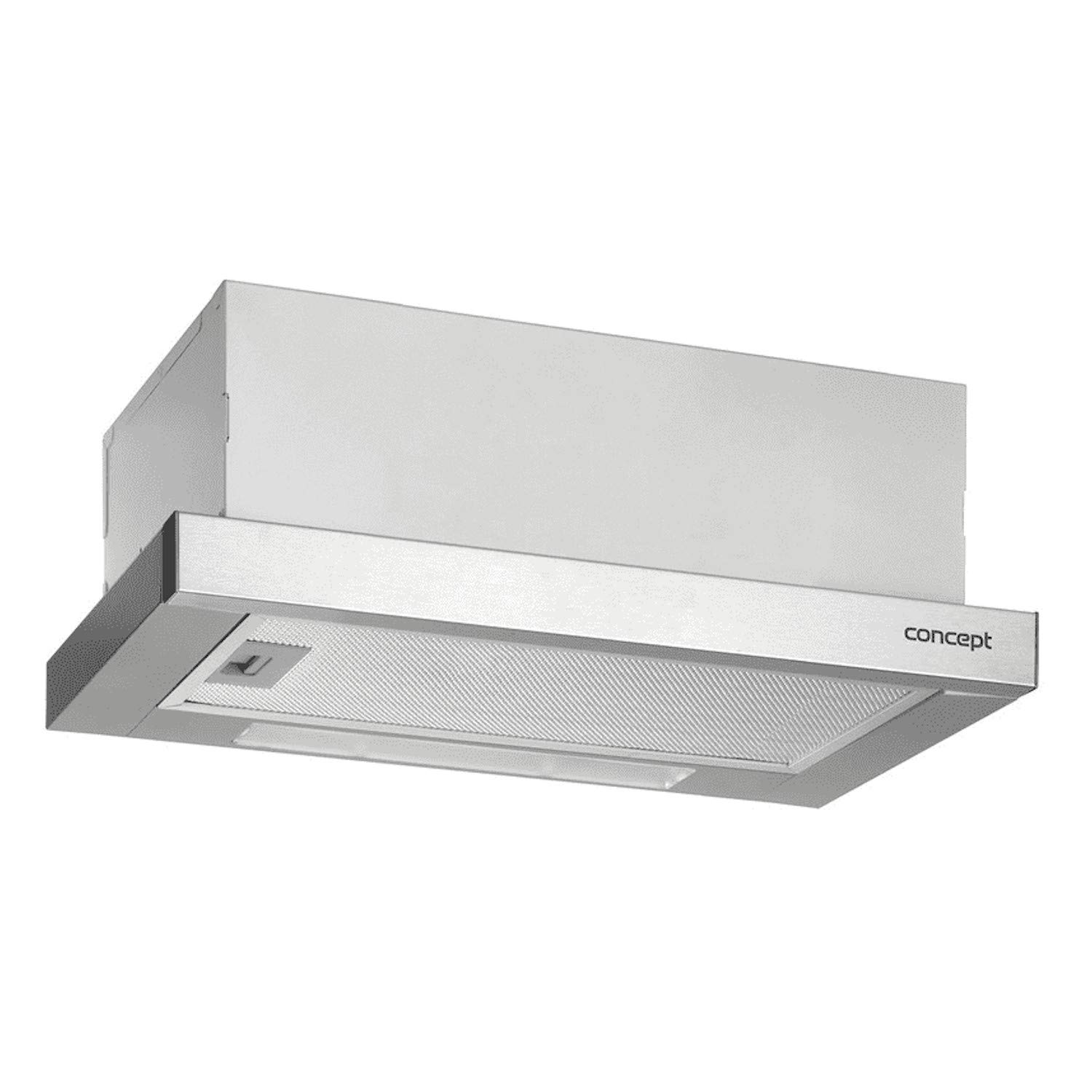 Concept OPV3150 - Cappa da cucina telescopica allungabile, 50 cm, regolazione meccanica