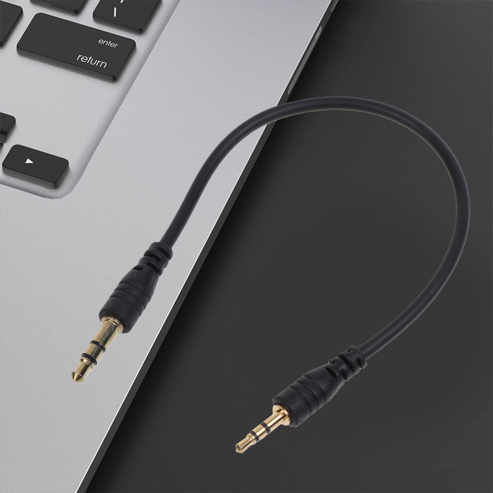 Cavetto A Spirale Audio Da 2,5 Mm A 3,5 Mm Maschio - 60 Cm, Universale, Nero