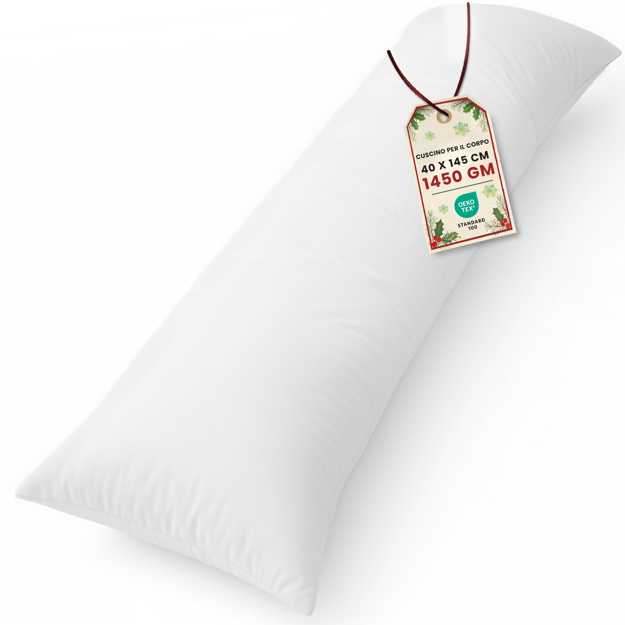 Utopia Bedding Cuscino per Dormire laterale 40x145 cm, Cuscino Lungo Per Gravidanza e Sostenere la Maternità, Cuscini Corpo (Bianco)