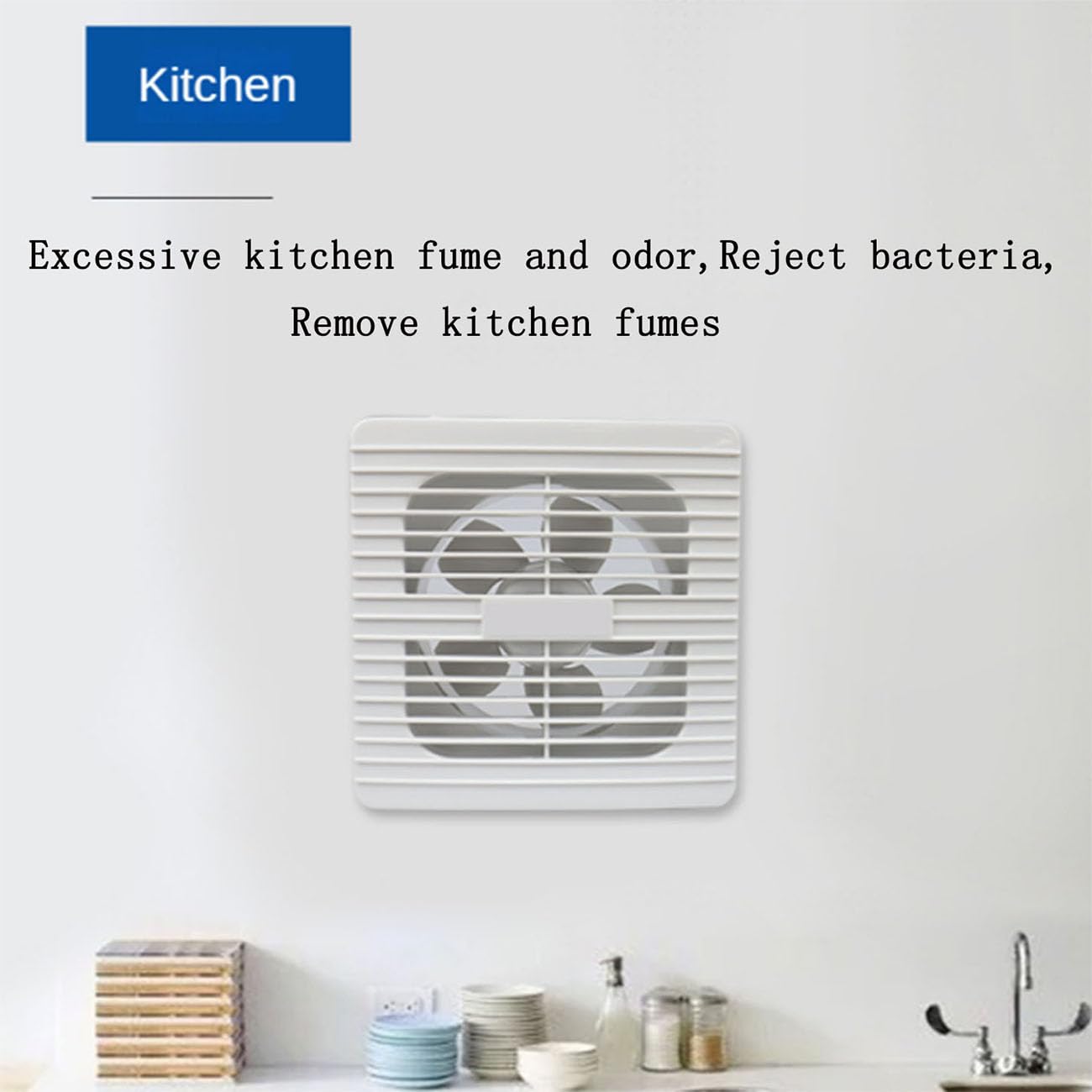 ICEMOB Extractor Baño Silencioso,Ventilador Extractor De Aire Blanco,Ultradelgado Extractor Cocina,para Inodoro,Oficina Ventiladores para Pared,6 Inches