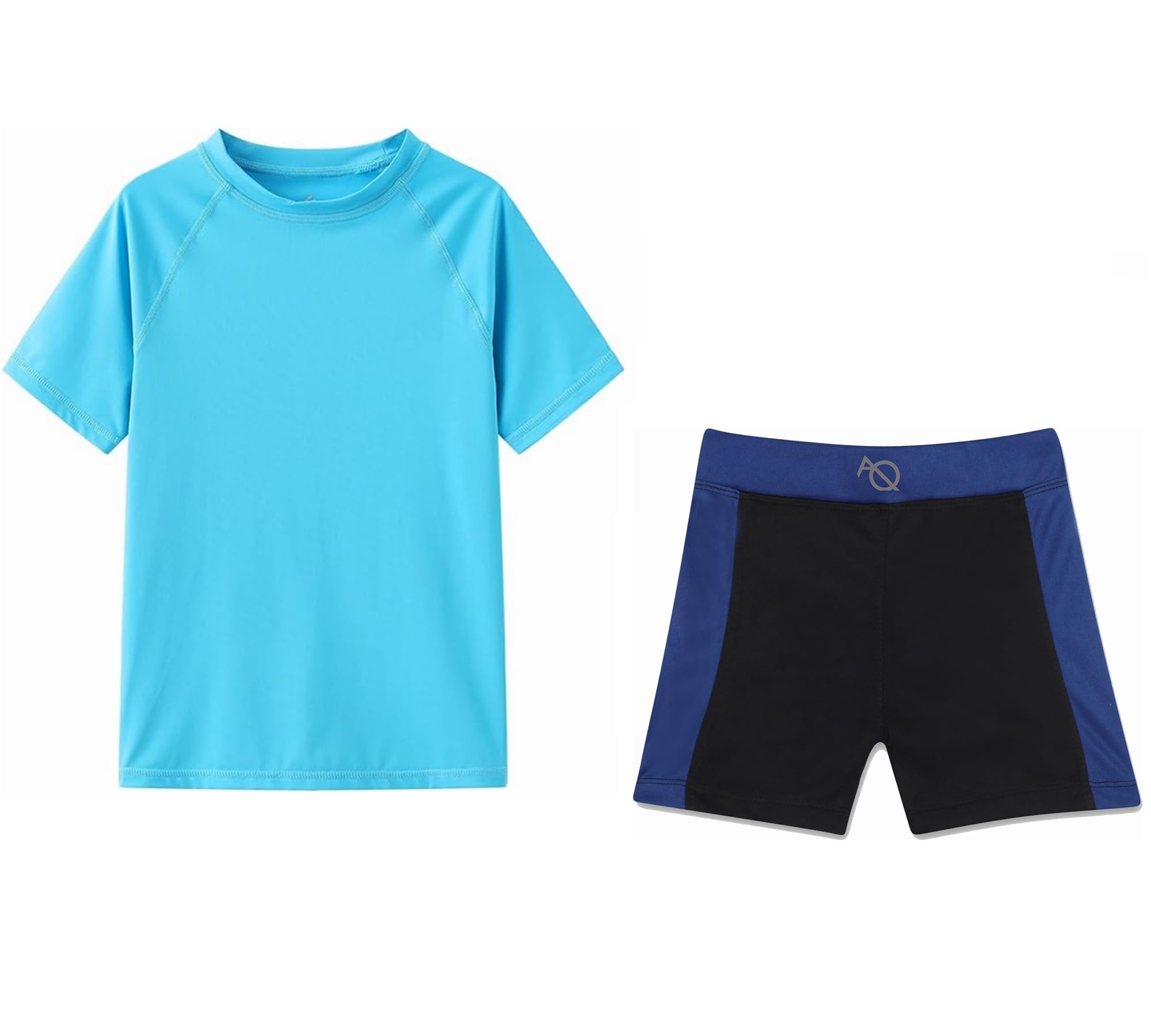 Aqua Holic SwimmingTop & Bottom Swimming Set for Boys (in, Age, 5 Years, 6 Years, Regular, Blue)