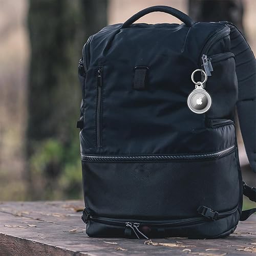 Miniatura 7 de COOLQO Paquete de 4 llaveros impermeables IPX8 para AirTag protección de grado Mil funda de policarbonato con purpurina para Apple AirTag,