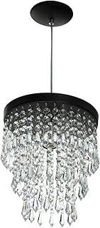 Lustre Pendente De Cristal Acrílico Manucrillic Preto - Produto 4 mais recomendado com 4.6 estrelas