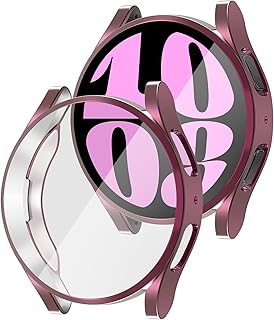 コンパチブル galaxyウォッチ6 カバー 40mm 44mm レディース メンズ、コンパチブル ギャラクシーウォッチ6 カバー 40mm 44mm、シリコン TPUケース 全面保護 ソフト 超薄型 耐衝撃 タッチ感良い 高透過率 指紋防止 傷防止 高感度 スクリーンプロテクター付き