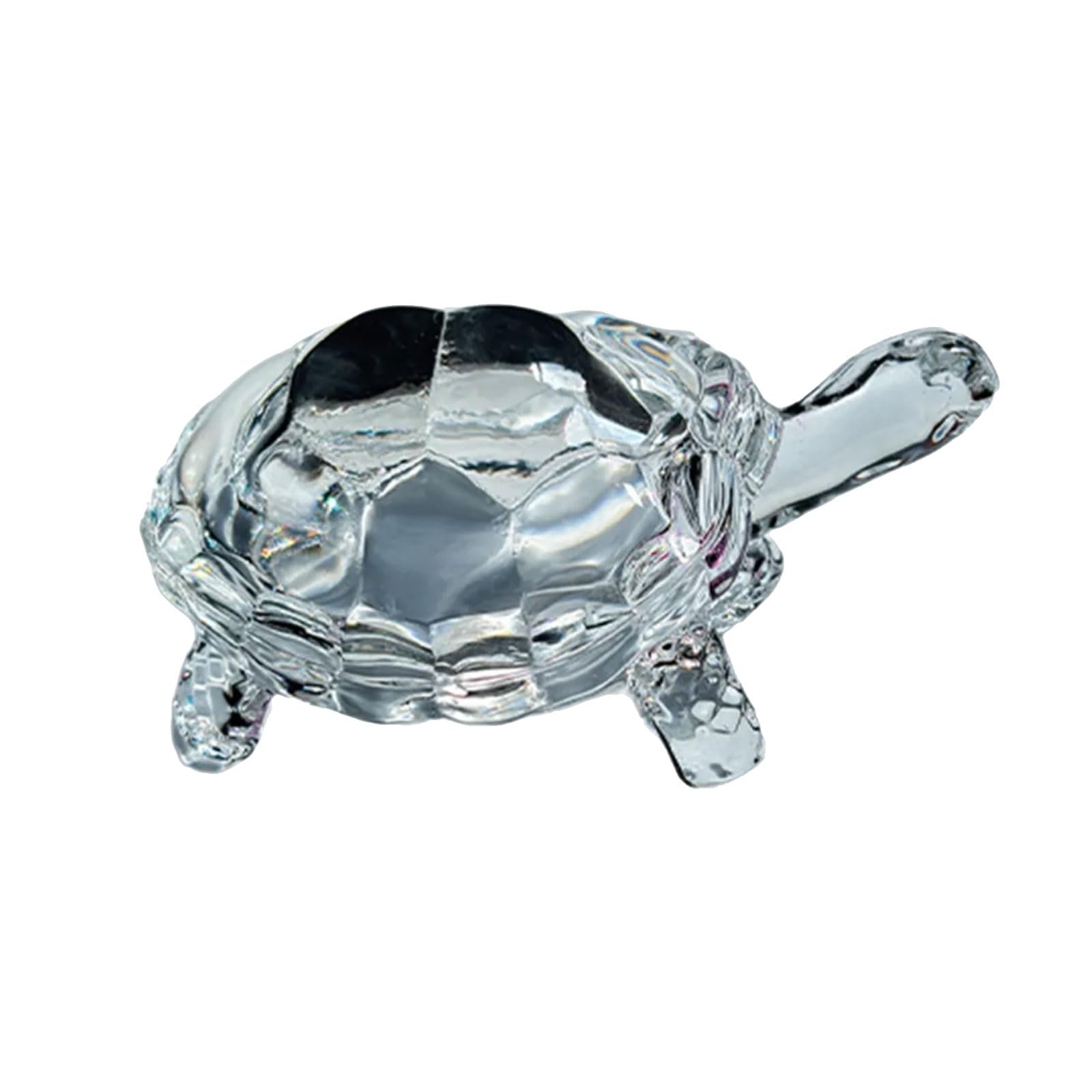 Osniyaw Klar Glass Turtle Figurine, Collectable, Miniature Animal Statue, Turtle Sculpture, Ornament For Office, Home Decoration, Figurines