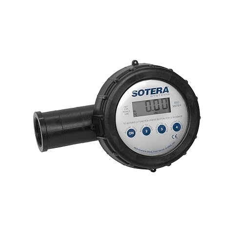 Miniatura 2 de Sotera 850 Medidor digital de disco Nutating en línea de 1 pulgada 2-20 GPM(7-75 LPM) Medidor de transferencia química poli con sensor de aire, 120
