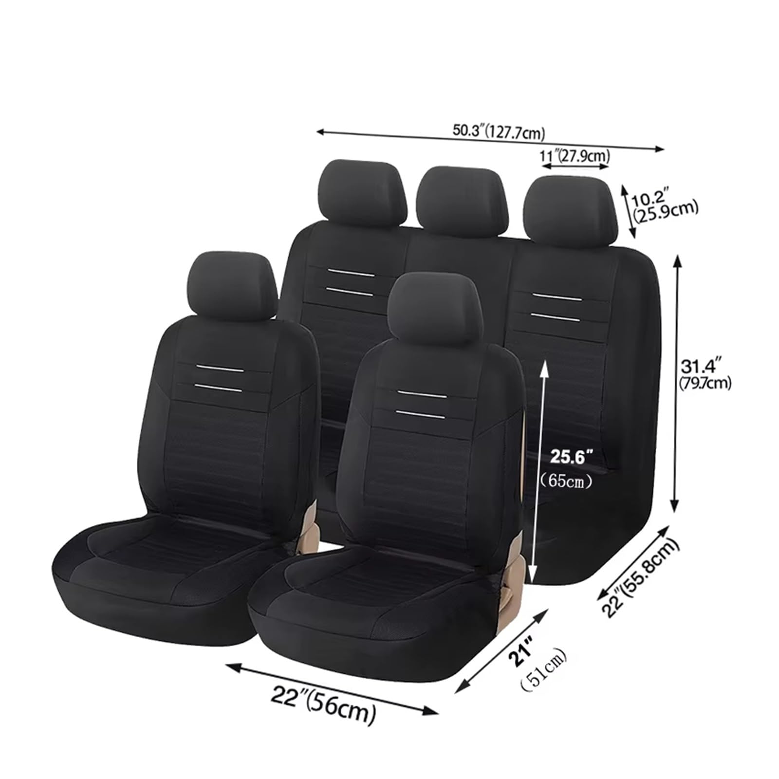 Sitzschoner Sitzbezüge In Universalgröße, Atmungsaktives Air-Mesh-Gewebe Für Auto, SUV, LKW, Transporter, Innenausstattung Autositzbezug(2 front seat set)