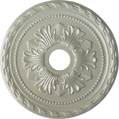 Miniatura 186 de Ekena Millwork CM20PM Medallón de techo Palmetto, 20 7/8 pulgadas de diámetro exterior x 3 5/8 pulgadas de diámetro interior x 1 5/8 pulgadas, Primed