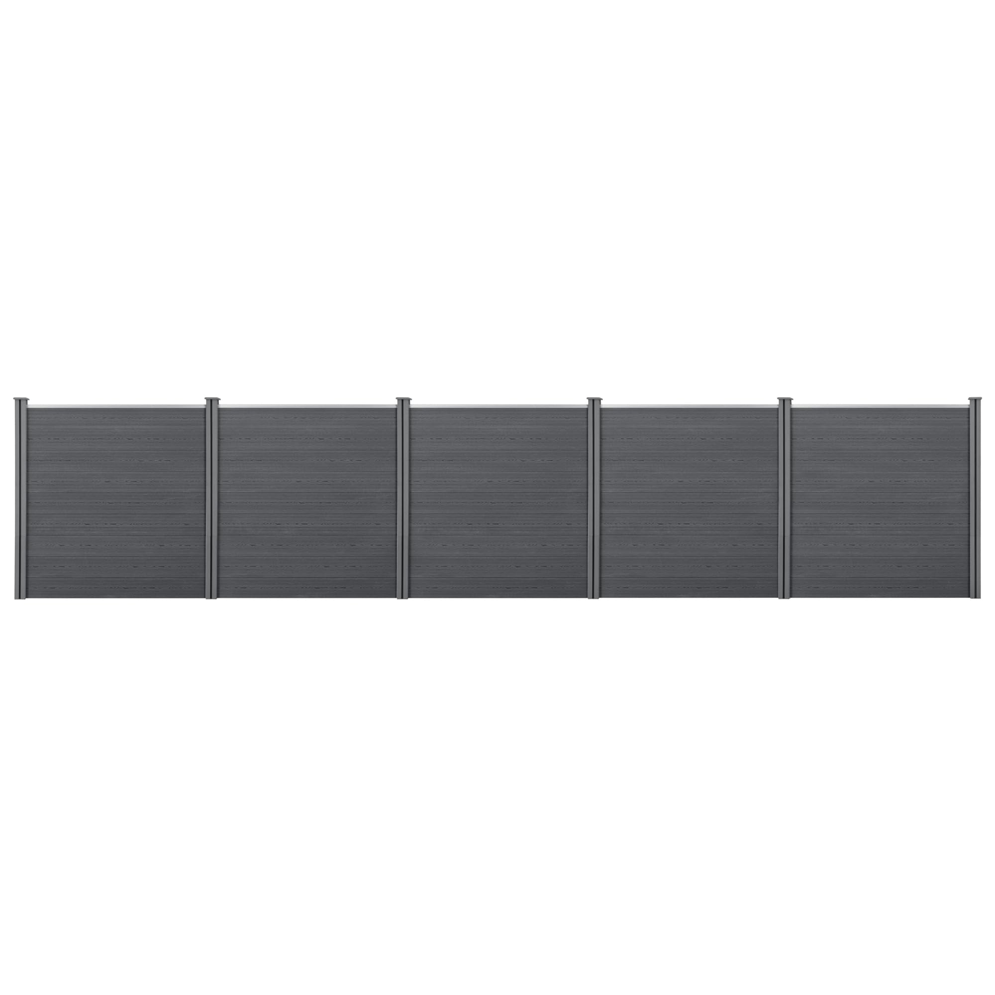 Clôture Brise Vue Brise Vent Bois Composite Gris 183 x 879 cm