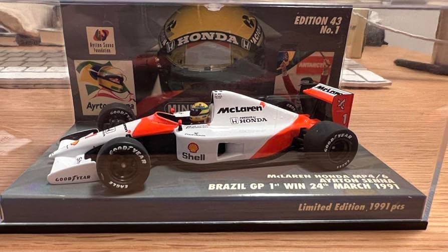 ミニチャンプスマクラーレンホンダMP4/6 Aセナ ブラジルGP 初優勝
