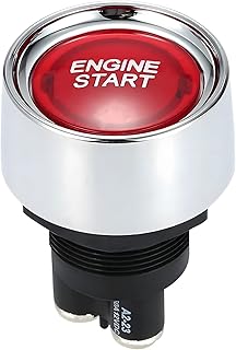 自動車用 LEDエンジンスタータースイッチ プッシュボタンスイッチ DC 12V 始動プッシュボタンスイッチ 押しボタンスイッチ 丸いボタンスイッチ 切り替え 多機能 防水 ON/OFF 瞬間スイッチ ストップボタン カートラックボート用 ユニバーサル