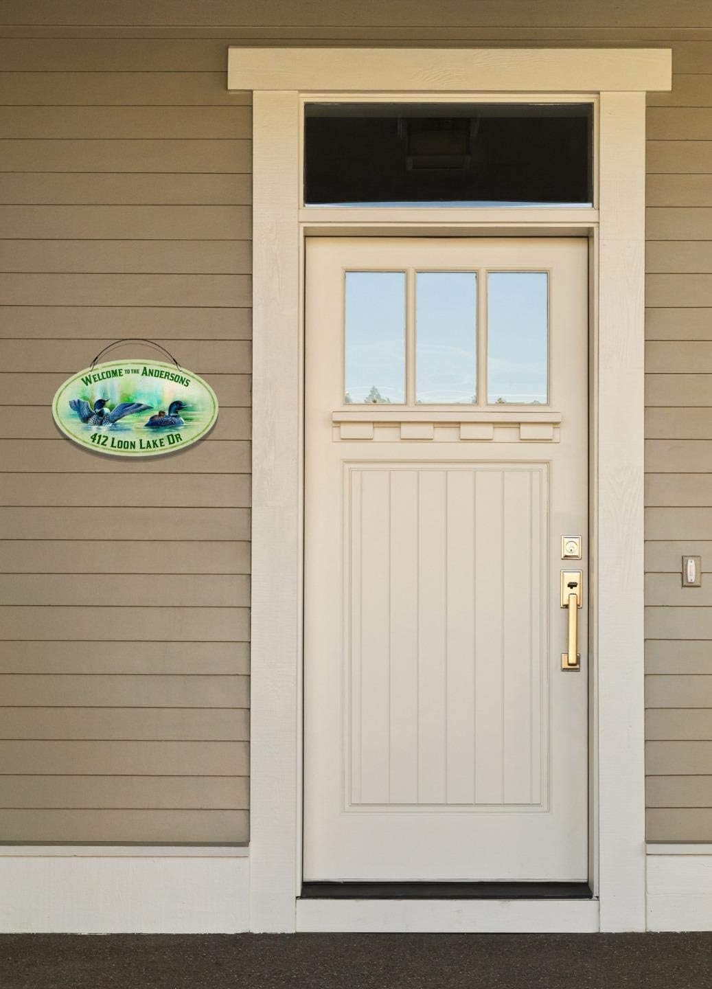 Loon Family Themed Home Address Small Size Welcome Sign