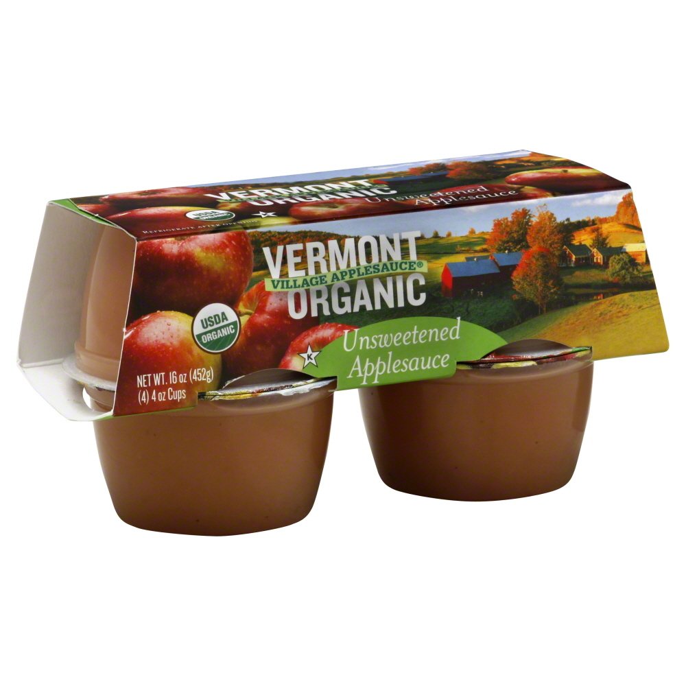 Vermont VillageCannery Applesauce Cup Unsweet Organic, 16 oz