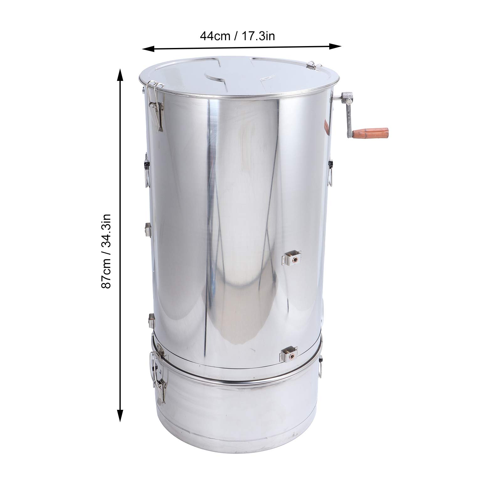 Fdit Extracteur de Miel avec Cadre Auto Tournant en Acier Inoxydable pour 2