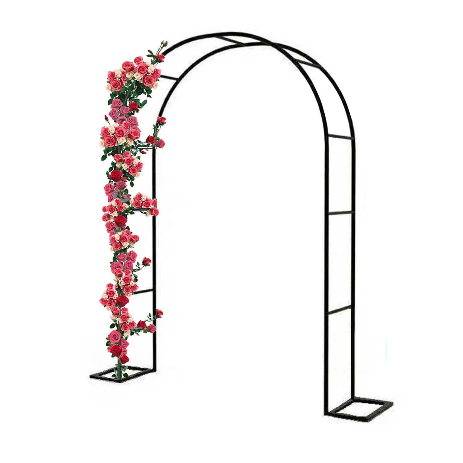Arche de mariage en métal noir décoration romantique de cérémonie et grand jardin
