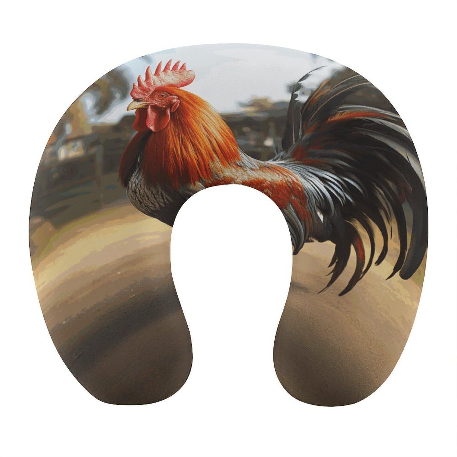 VstaDank Proud Rooster Neck Pillow Soft Comfortable Travel U Shaped Pillows Portable Pillows for Shoulder Memory Foam Head Support Pillow for Airplane Car Home Office