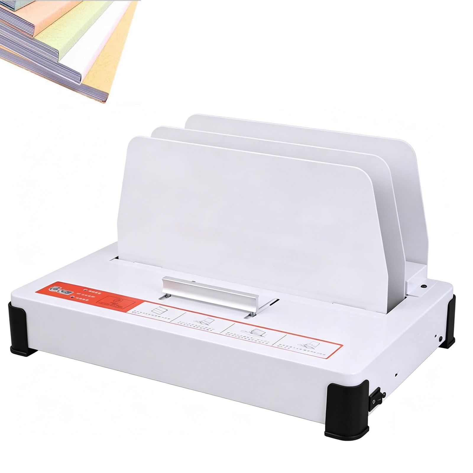 Relieuse thermique électrique thermofusible pour documents A4 A5, serrage automatique, épaisseur de reliure de 50 mm, parfaite pour les rapports et les albums photo