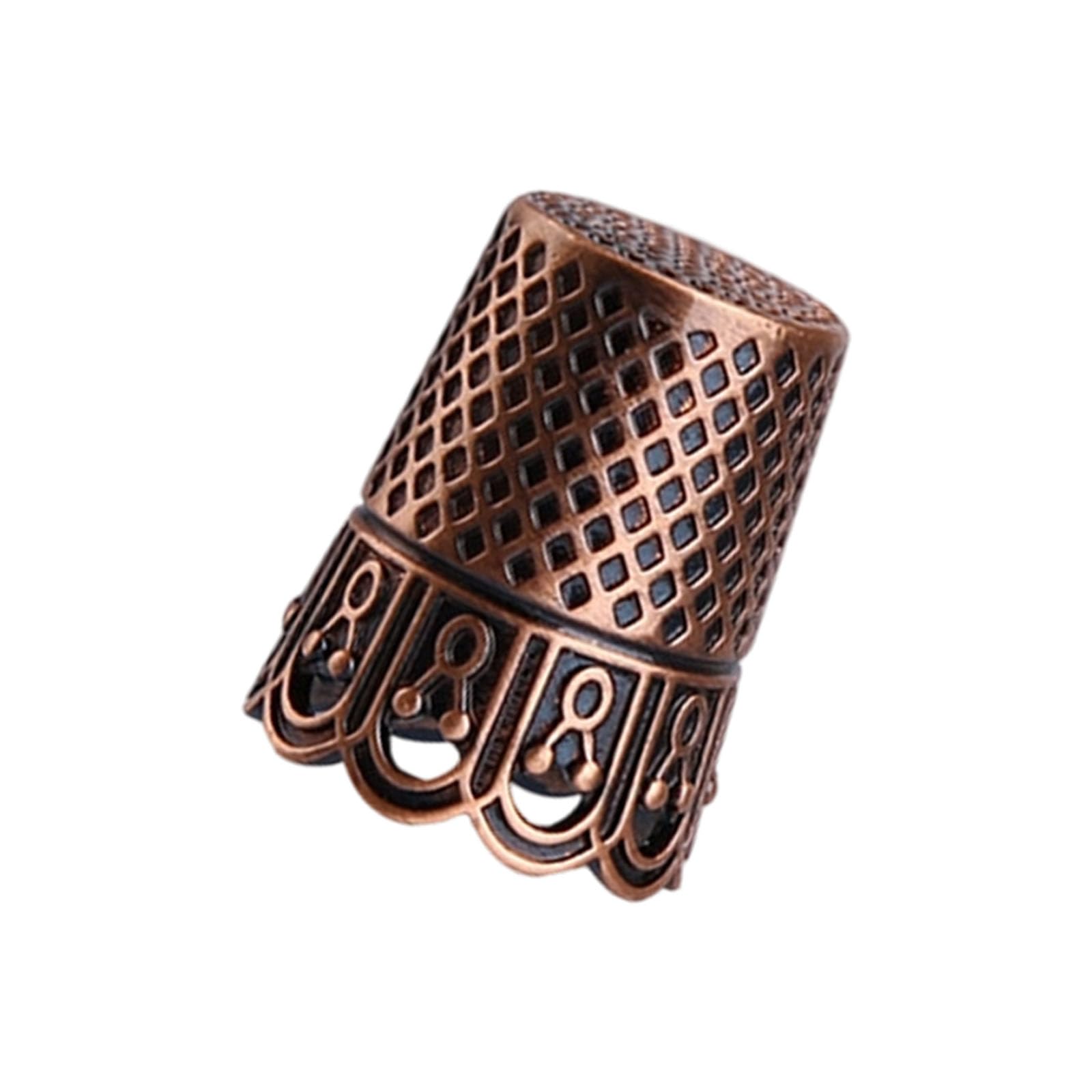 PANGBOER Metal Thimble with Awl and Needle Holder for Sewing Projects Professional Dressmaking Equipment