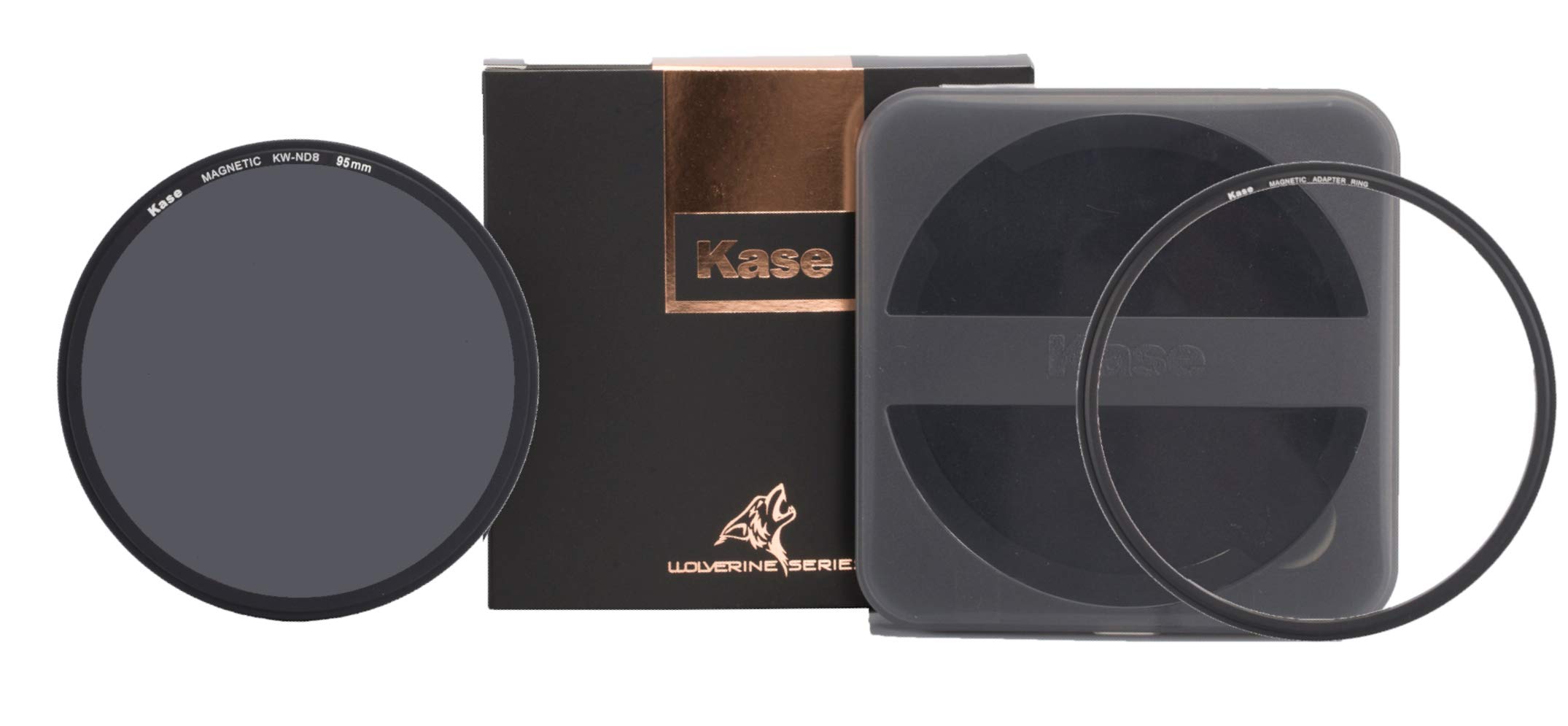 Kase Wolverine 95mm ND8 Magnetic Shockproof Tempered Optical Glass Filter Incl Adapter 95 3 Stop