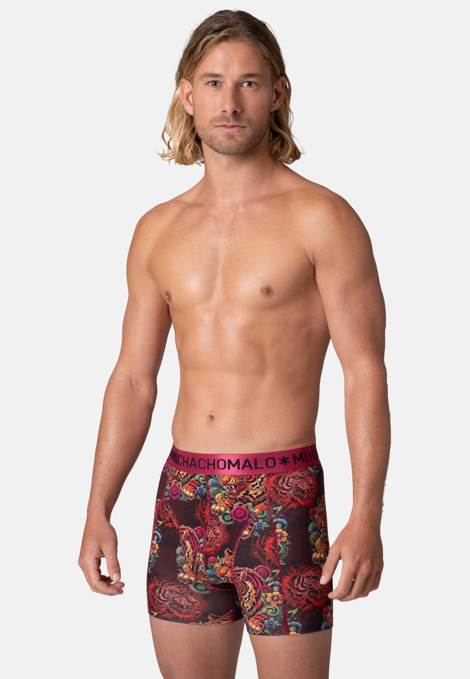 Muchachomalo Boxers para Hombres, Ropa interior de Algodón para Hombres, Multipack de 2 Piezas, Boxers Impreso Corte Clásico, con Cintura Elástica