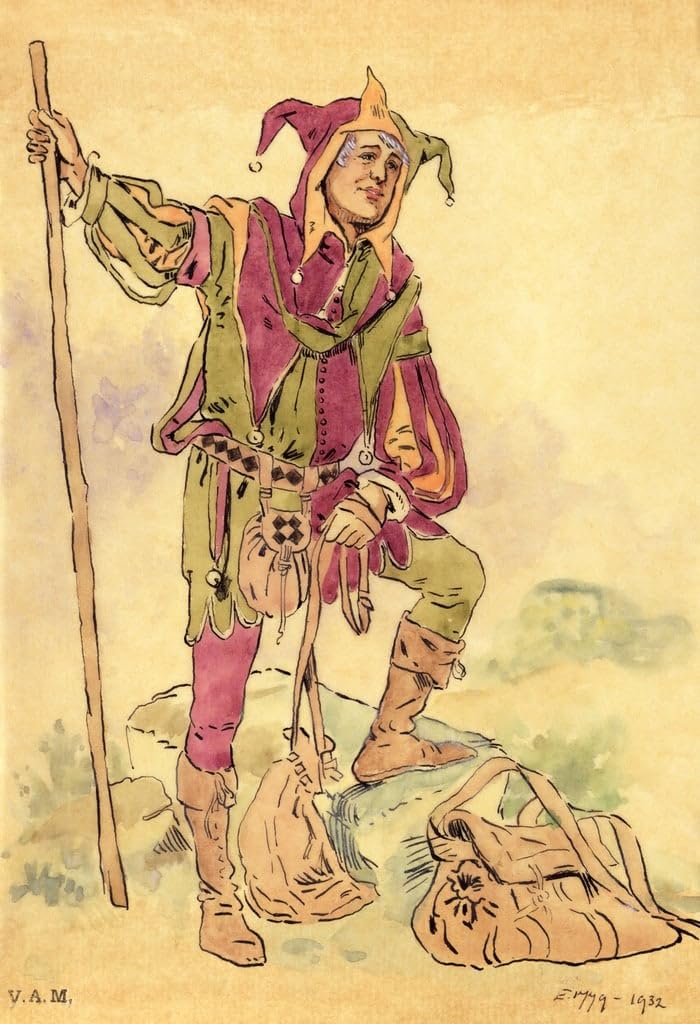 Tableau Impression d'art de prestige costume bouffon par Wilhelm