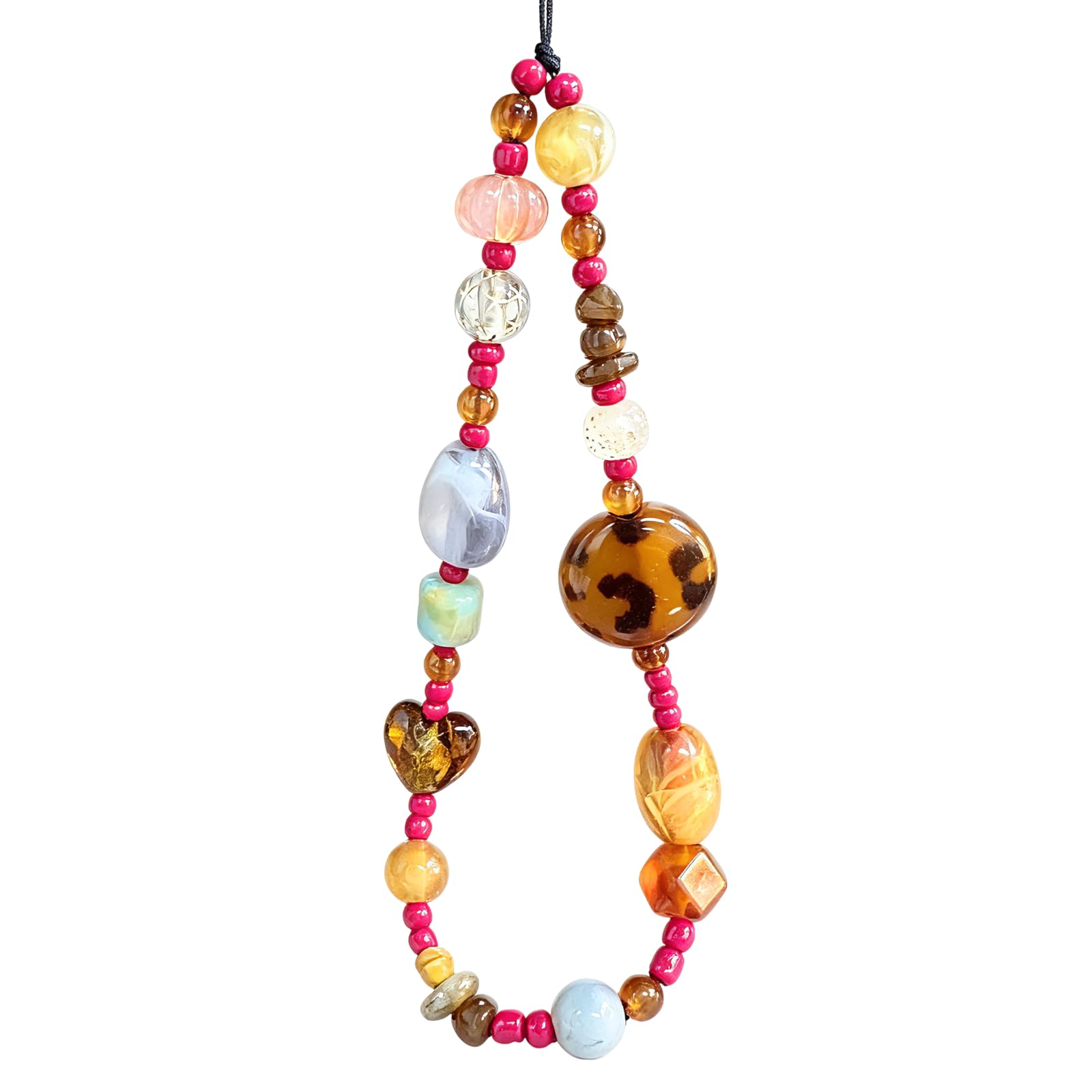 Beaded Camera Wrist Strap Cute Digital Camera Charm Lanyard Phone Charms Strap Beaded Camera Chain for Phone