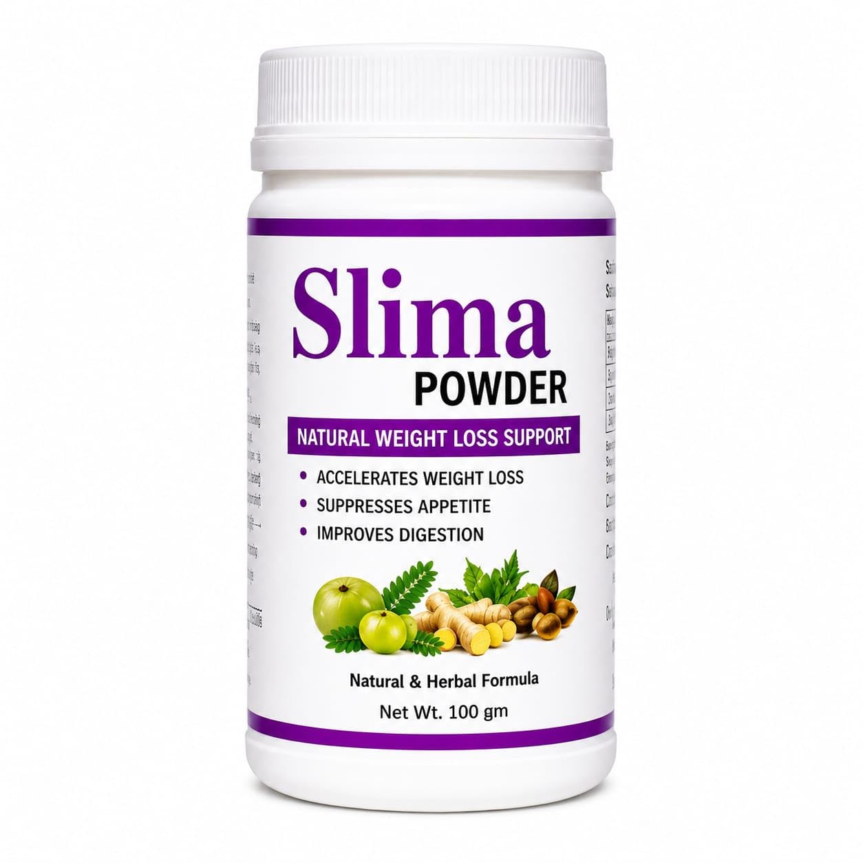 Slima Herbal Weight Loss Support Powder for Appetite Control, Metabolism Boost & Digestive Wellness – Natural Ayurvedic Formula, 100 gm-picture-29