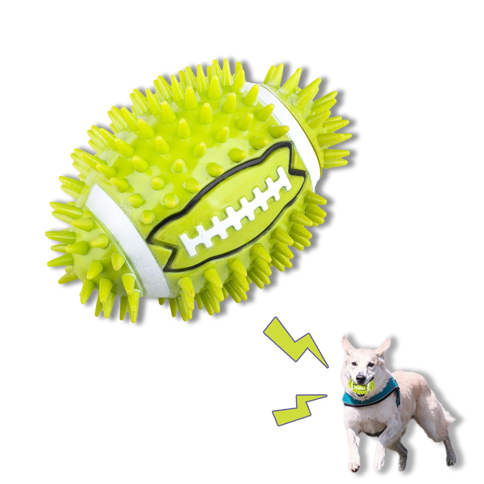 Squeaky Ball for Dogs Durable Interactive Fetch Toys for Small to Large Dogs Spiky Dog Ball for Clean