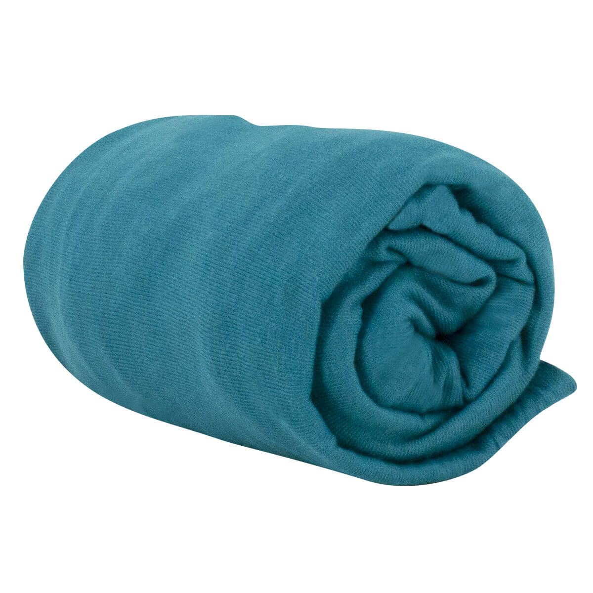 BabyCalin - Lenzuolo con angoli 60 x 120 x 15 cm, blu tropicale certificato OEKO-TEX