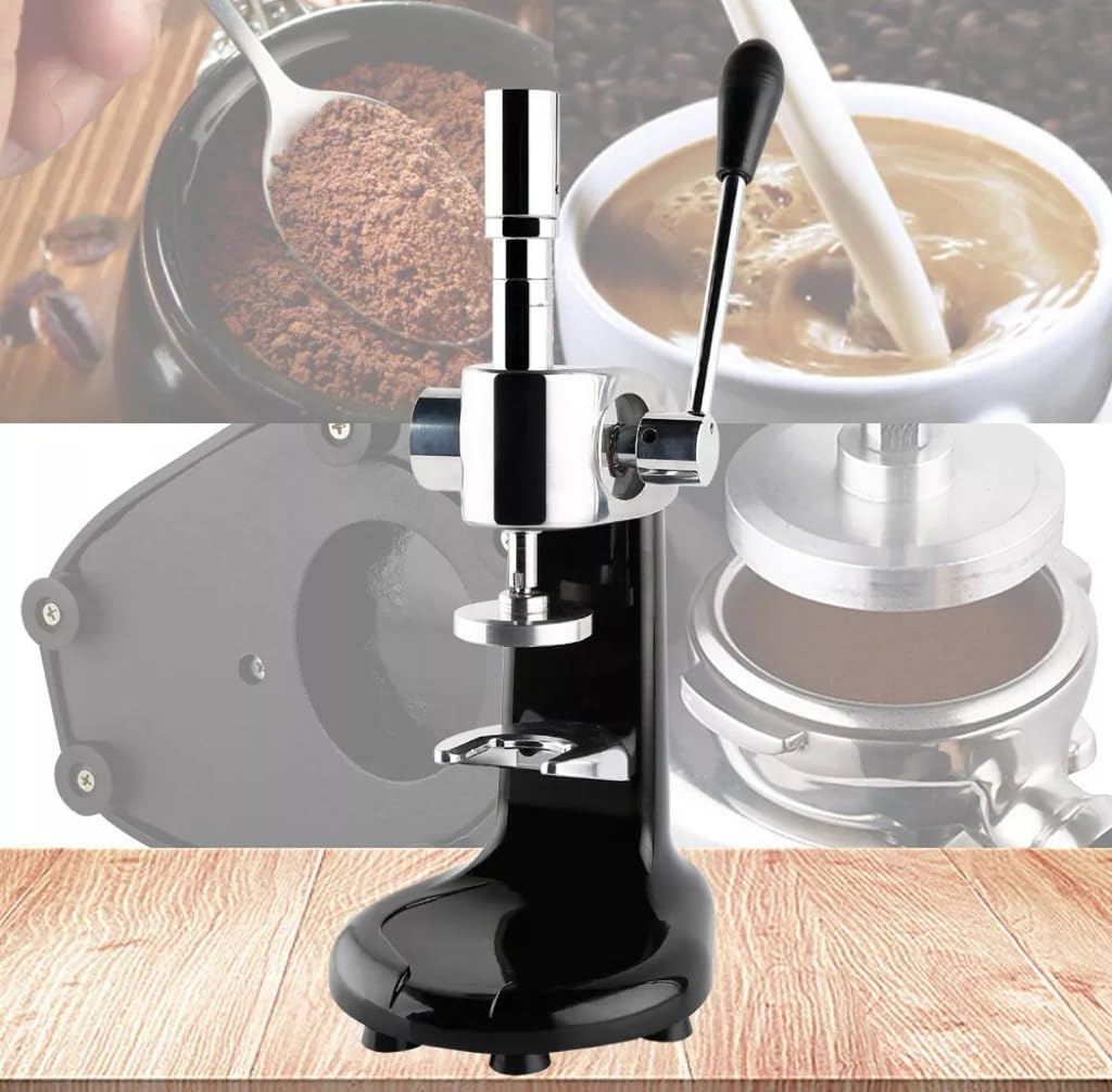 Coffee Tamper Pulverizer,Stainless Steel Manual Coffee Tamper, Coffee Bean Press Tamper, Dynamometric Tamper Black Coffee Power Tamper for Kitchen, Coffee Shop, Western Restaurant