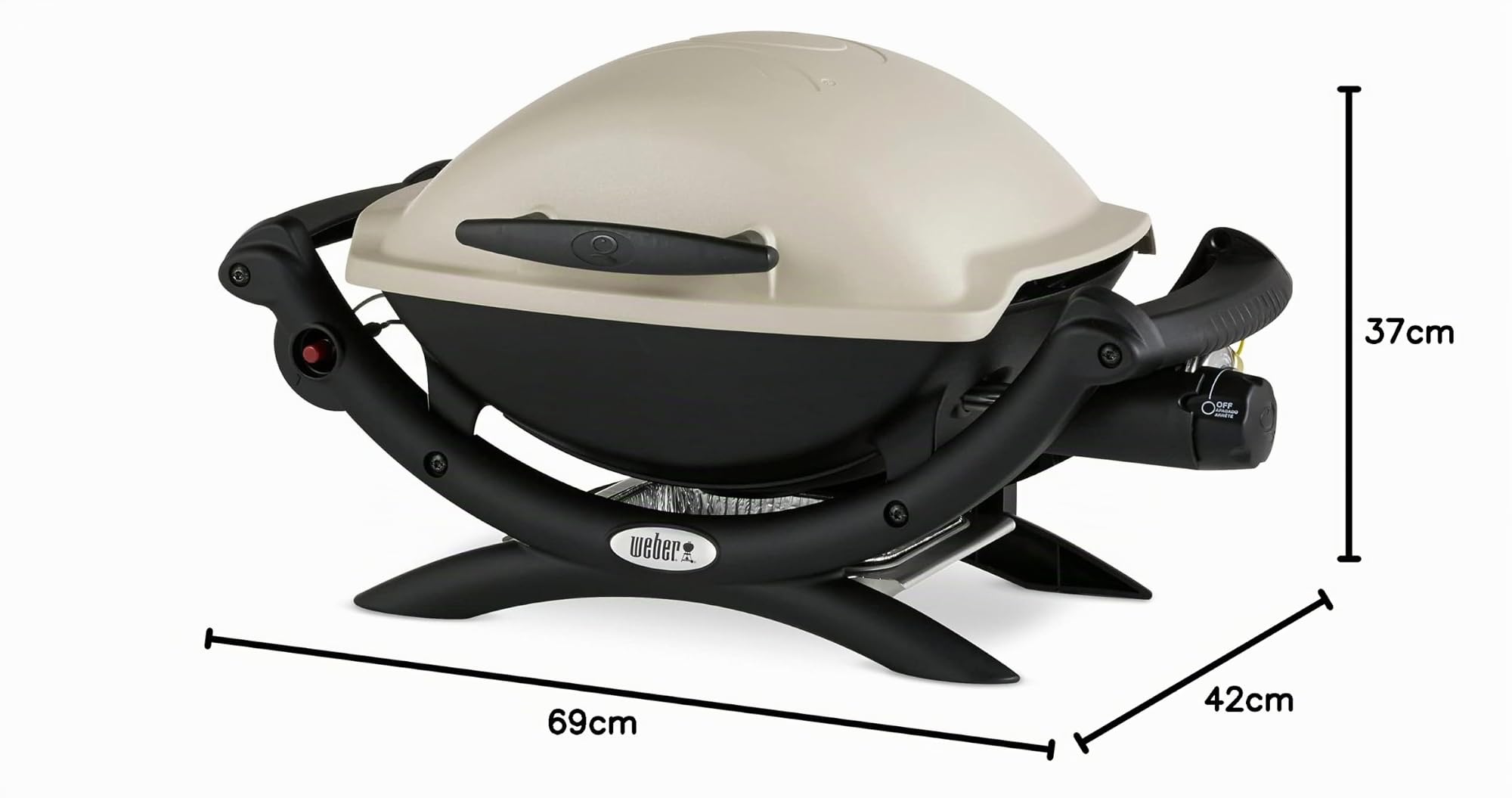 Weber Q1000 Gasgrill Titan für Gaskartuschen