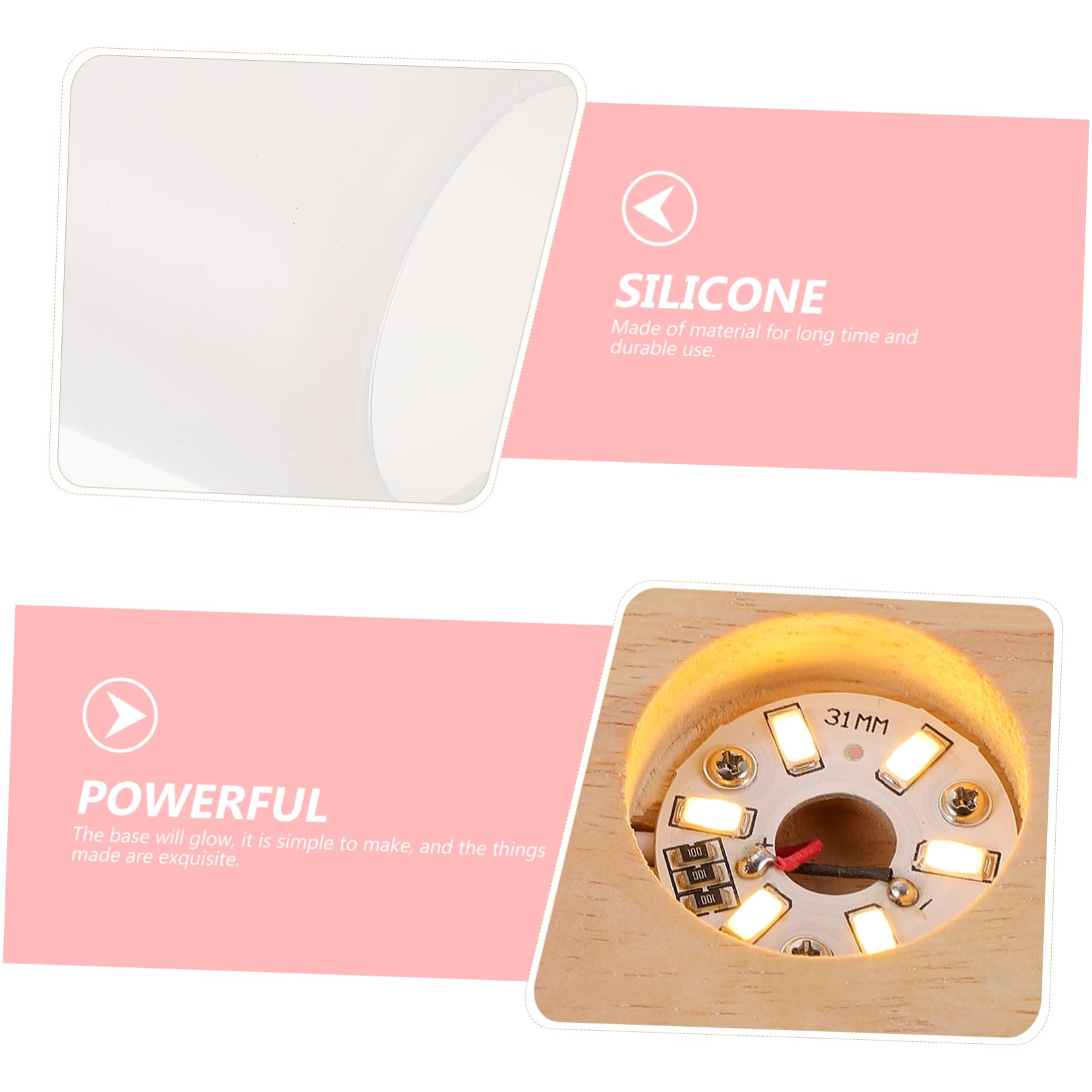 SHINEOFI 2sets Stampo Silicone Per Creazioni Fai Da Te Molds Per Resina Epoxy Luce Notturna Led Design Unico e Riutilizzabile Per Progetti Creativi e Decorazioni Domestiche