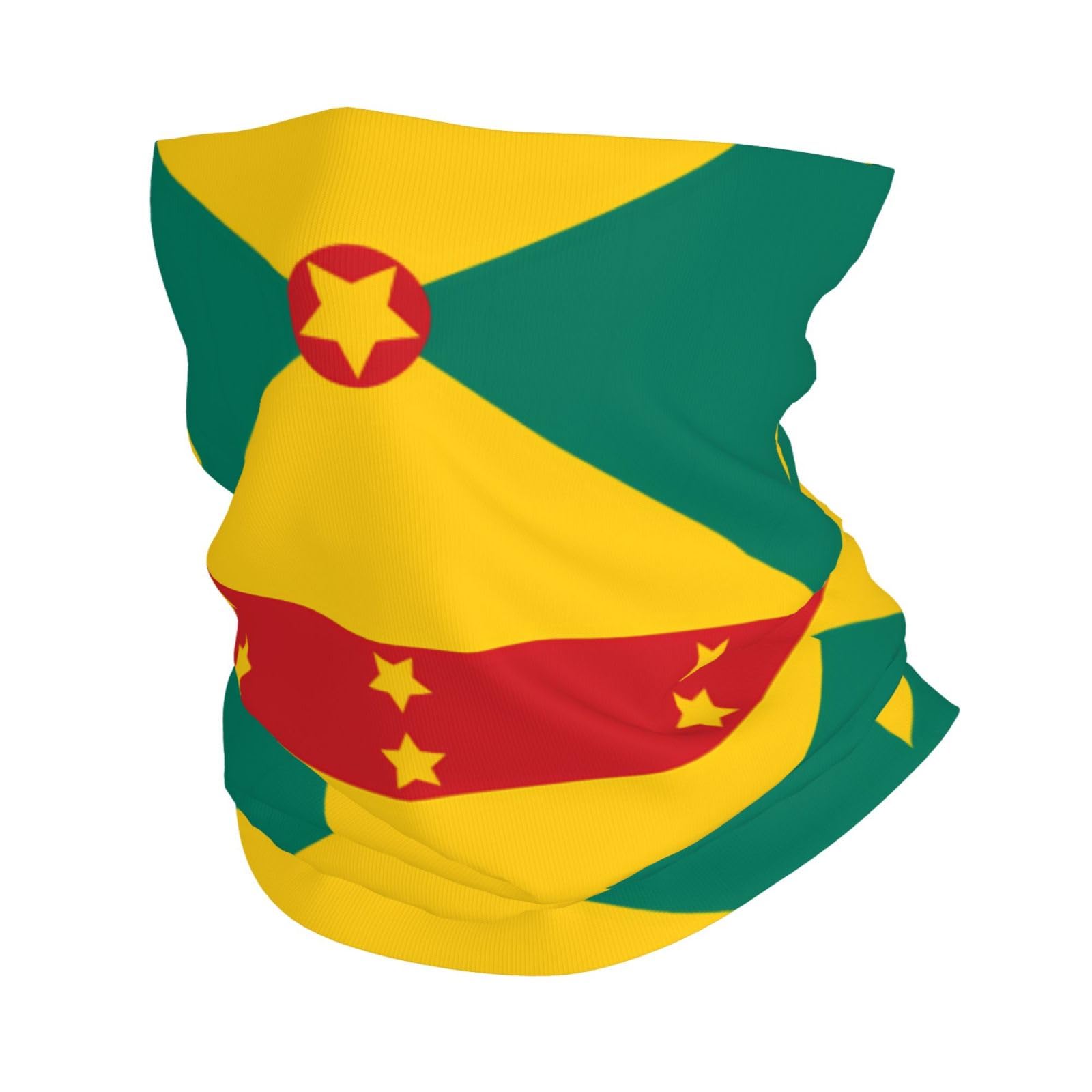 Yyhhaofa Unisex White Multifunctional Sports Headscarf Can Be Used As A Scarf, Mask, Face Pirate Hat, Neck Scarf, Hairband, Headband Flag Of Grenada Printed