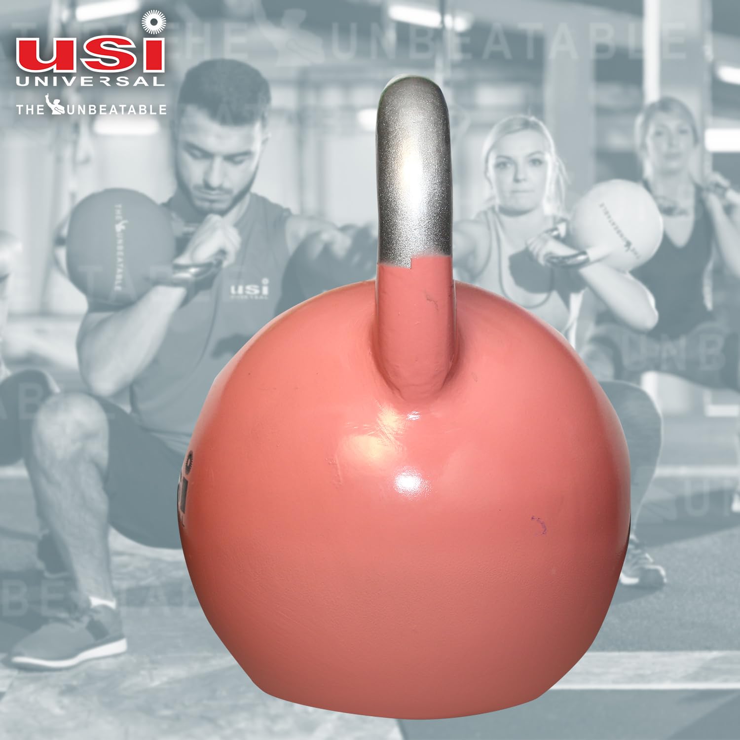 USI UNIVERSAL THE UNBEATABLE Kettlebells, Kettlebell für Fitness, Kettlebell für Home Gym, CKB Wettbewerb Kettlebell mit Stahlhohlkonstruktion, strukturierter breiter Griff & breiter Basis