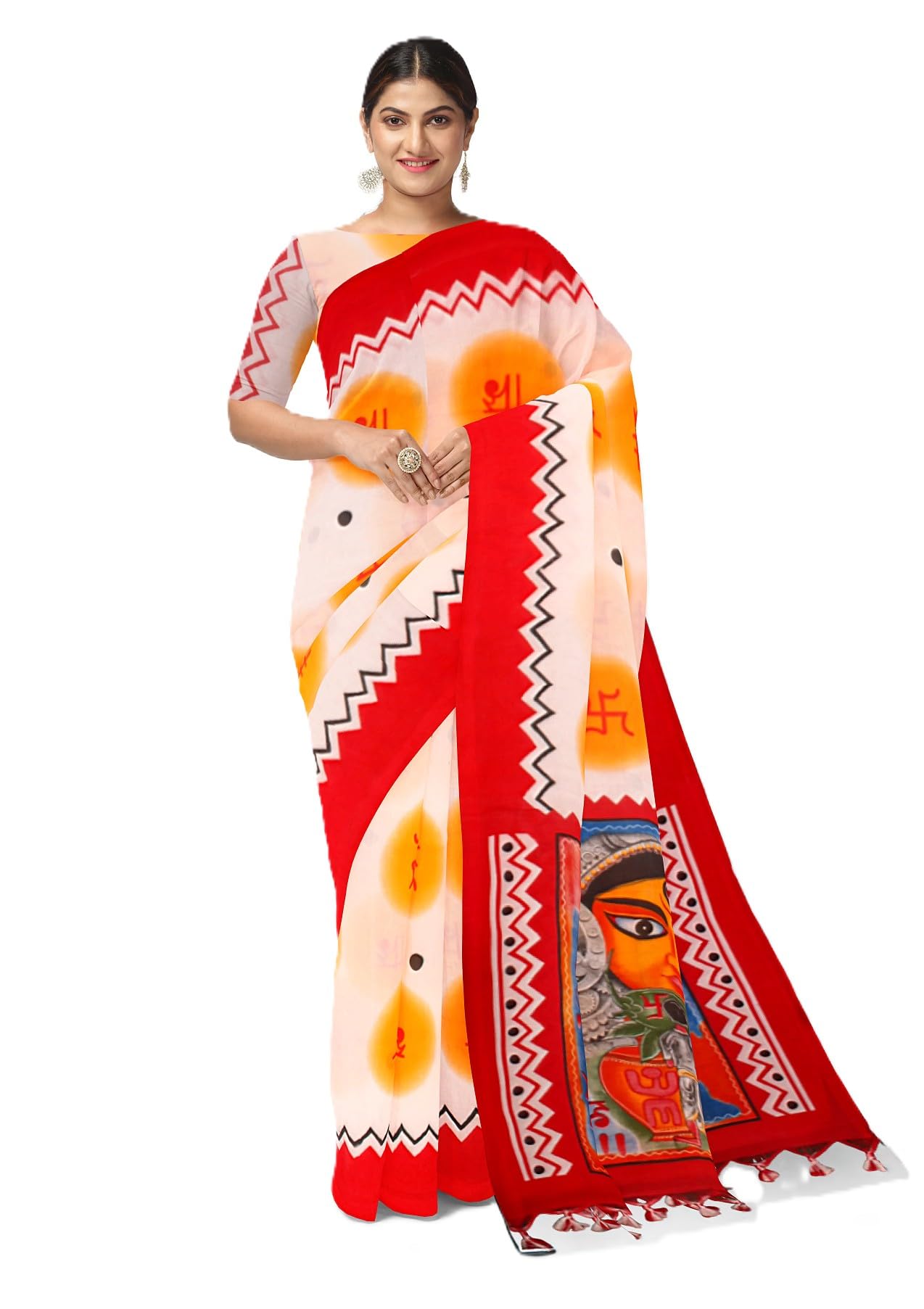 Puja Special Edition Pure Cotton Printed Saree-image-28