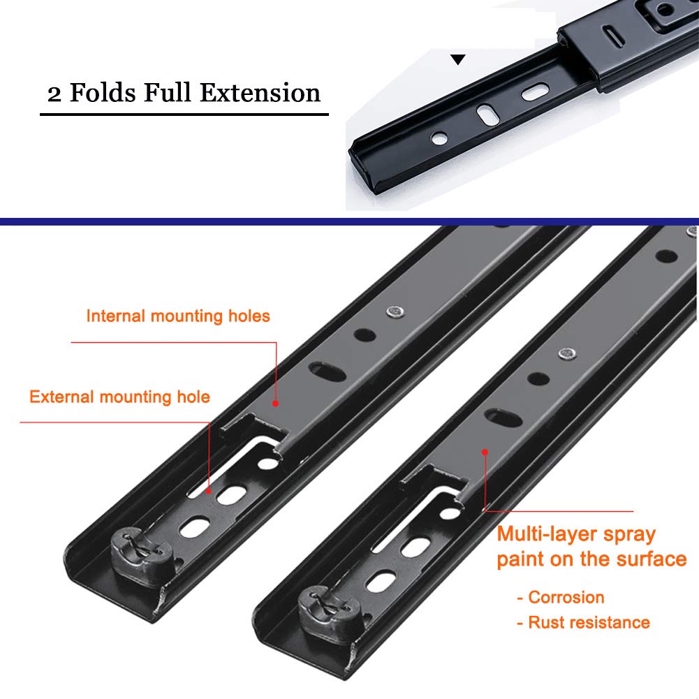 Rodamientos De Bolas Para Cajones De Extensión, 30 Kg De