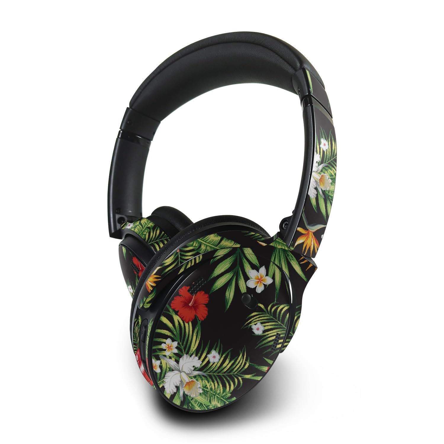 MightySkins Skin Compatible with Bose QuietComfort 45 Headphones - Dark Hibiscus | Protective, Durable, and Unique Vinyl Decal wrap Cover | Easy to Apply, Remove, and Change Styles | Made in The USA