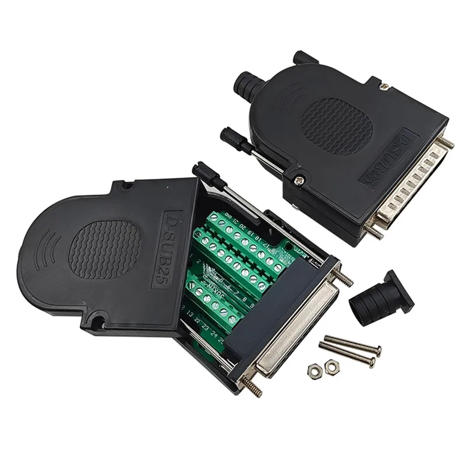 Adaptateur DB25 fin sans soudure mâle et femelle 25 broches pour port série parallèle (rouge)