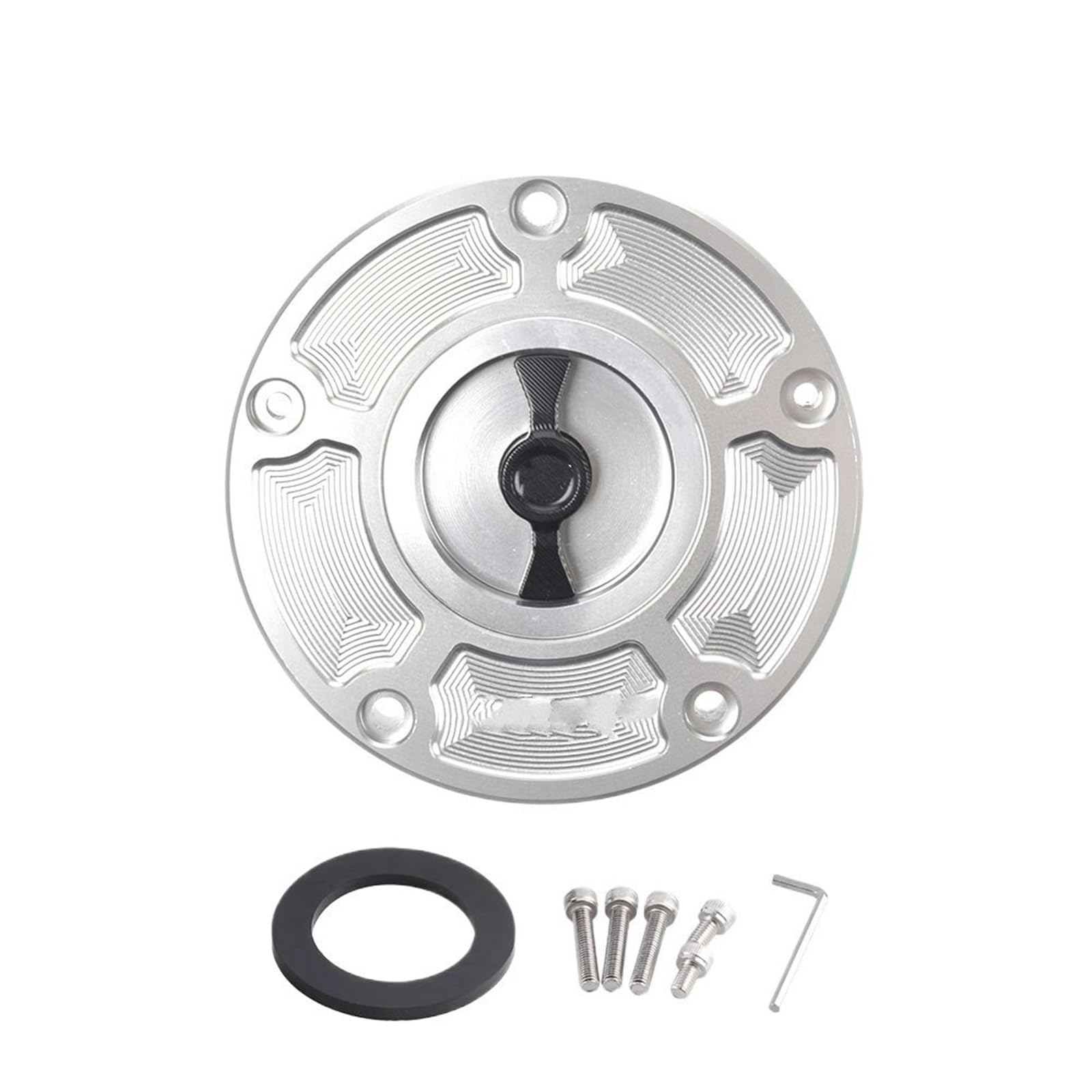 Korek wlewu paliwa Pasuje do Spring Breeze CF 250SR 450SR 450SRS pokrywa pokrywa gazowa pokrywa zbiornika złączka ze stopu aluminium(Silver Black-SR)