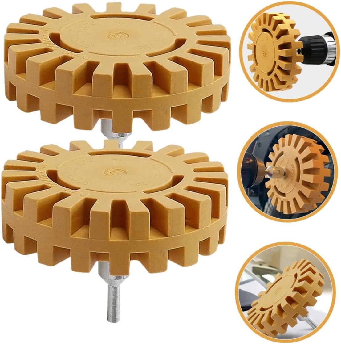 Luxshiny 2pcs Gear Shaped Adhesive Remover Wheel for Car Truck Repair
